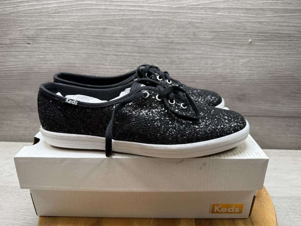 Keds Champion Glitter Celebration Sneakers, Black, Women's 7